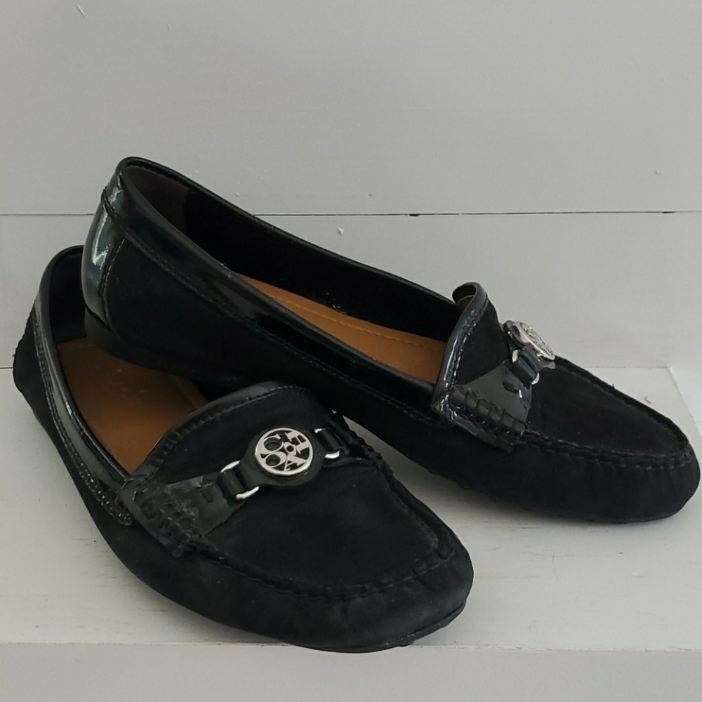 Coach Black Suede Flats